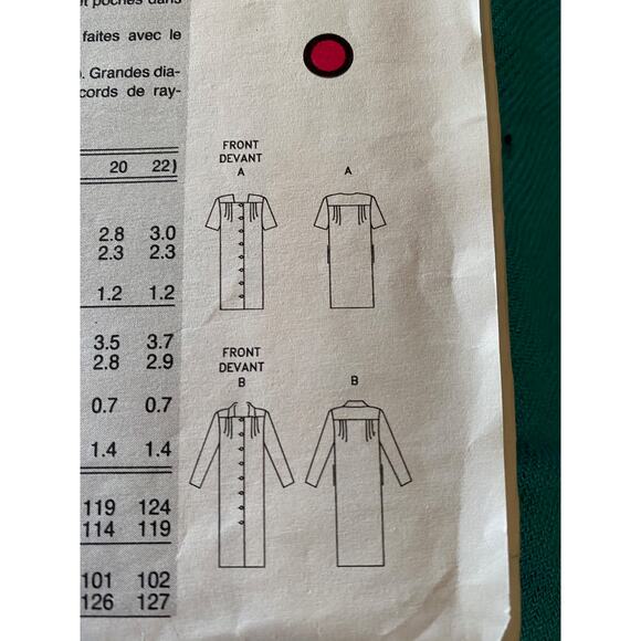 Vogue 8595 shirt dress pattern size 12 14 16 - Picture 6 of 6